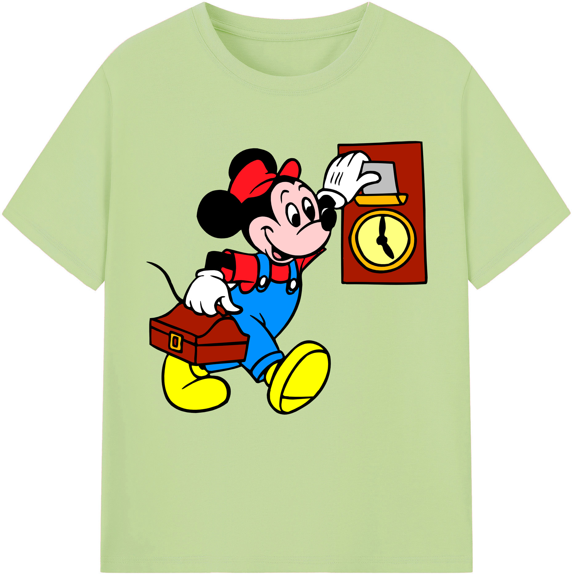 （画像用） ミッキーマウス Mickey Mouse 綿100％半袖Tシャツ（フロントプリント）